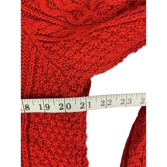 Merona Women's Cherry Red Chunky Pullover Sweater - Picture 5 of 7